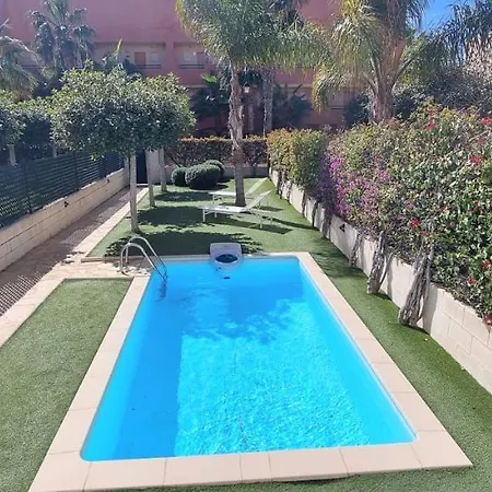 Paraiso Vera Playa: Beachfront Garden Retreat With Private Pool * Playas de Vera